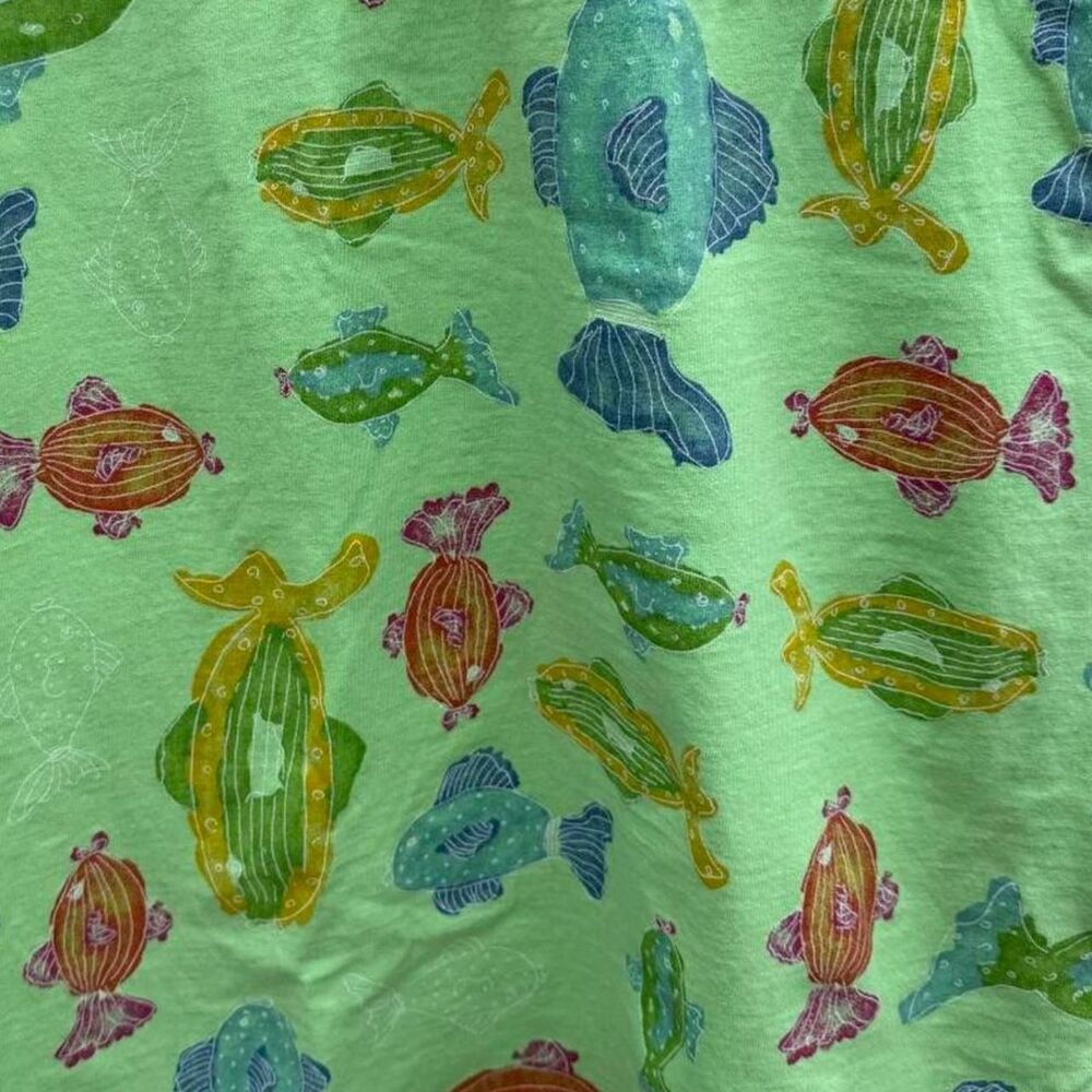 Summer Fish T-Shirt Dress Size Large Kidcore - Picture 4 of 5